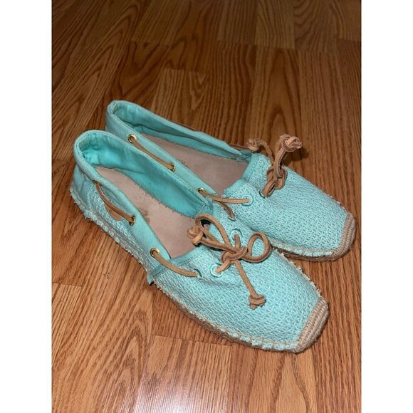 Sperry Top Sider Slip-On Carrefour Retro Woven Flat Loafers Aqua 8.5 - Picture 11 of 12